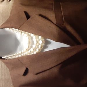 Blazer lovely rich brown color dressbarn size 16 EZ wear  machine wash